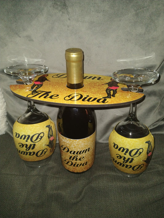 Custom Wine Glass holder set