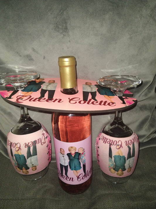Custom Wine Glass holder set